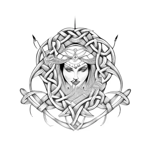 Celtic, sibling, July, three, Leo  tattoo design idea