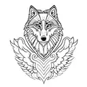 wolf with wings tattoo design idea