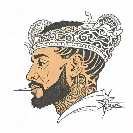 Los Angeles nipsey hussle rolex crown tattoo design idea