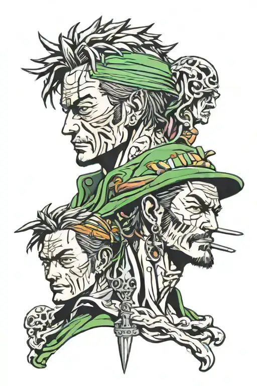 one piece zoro earrings   tattoo design idea