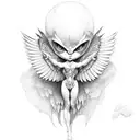 Fallen Angel tattoo design idea