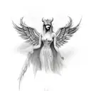 Fallen Angel tattoo design idea