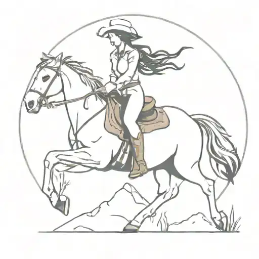 long live cowgirls  tattoo design idea
