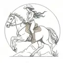 long live cowgirls  tattoo design idea