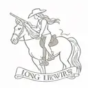 long live cowgirls  tattoo design idea