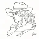 long live cowgirls  tattoo design idea