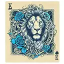 Lion Ouroboros Roses And Clocks Playing Card King Of Hearts (caqrd size) tattoo design idea