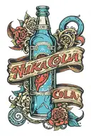 Nuka Cola Quantum bottle tattoo design idea