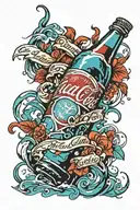 Nuka Cola Quantum bottle tattoo design idea