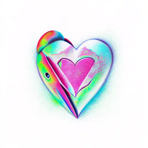 broken heart tattoo design idea