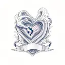 broken heart tattoo design idea