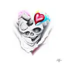 broken heart tattoo design idea