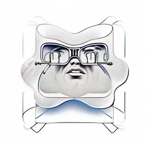 3d glasses reality fatherhood soul matrix authenticity  tattoo design idea
