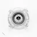  reality soul matrix authenticity bound eye tattoo design idea