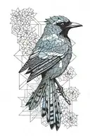 stellar jay bird tattoo design idea