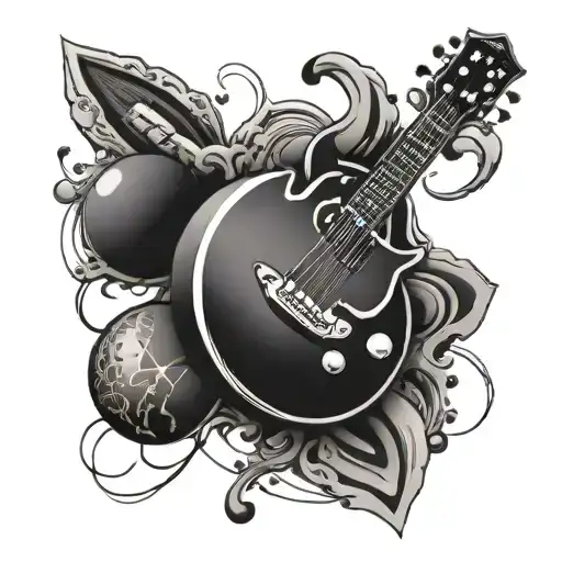 planet Venus rock music themed tattoo tattoo design idea