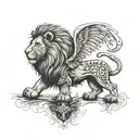 lion, heart, bible verse 2 Timothy 1:7 tattoo design idea