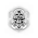 terminator with I'll be back under him tattoo design idea