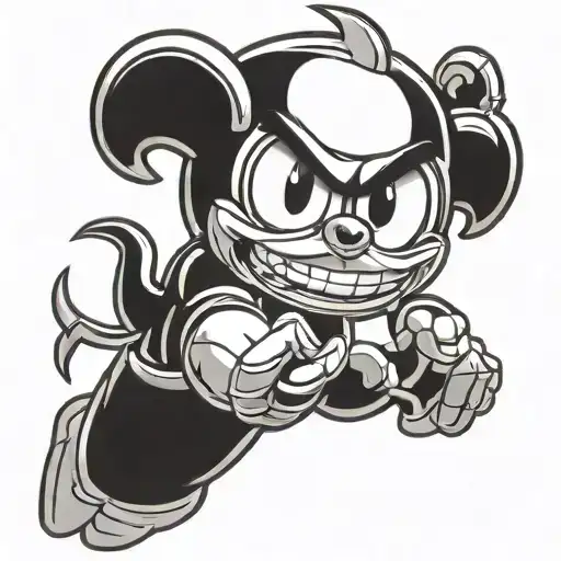 cuphead tattoo design idea