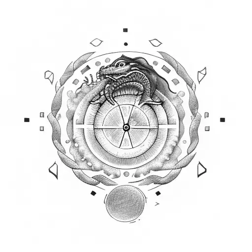 circle of fifths ouroboros tattoo design idea