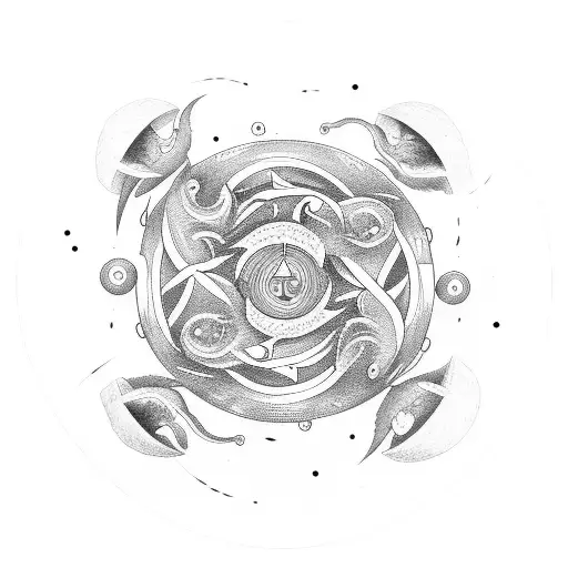 circle of fifths ouroboros tattoo design idea