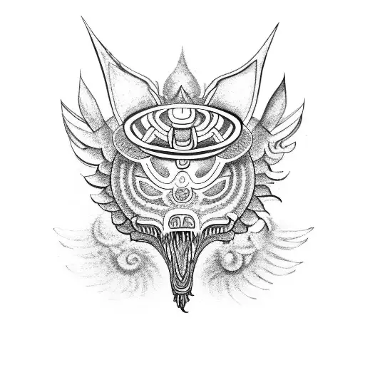Tezcatlipoca and Quetzalcoatl  tattoo design idea