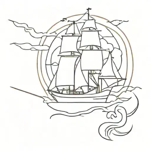 BURN THE SHIPS tattoo design idea