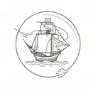 BURN THE SHIPS tattoo design idea
