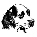 Dog Cavalier kind Charles spaniel tattoo design idea