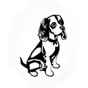 Dog Cavalier kind Charles spaniel tattoo design idea