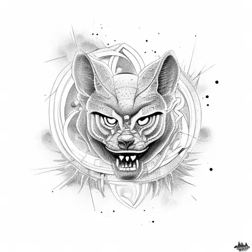 ramo com lua e sol tattoo design idea