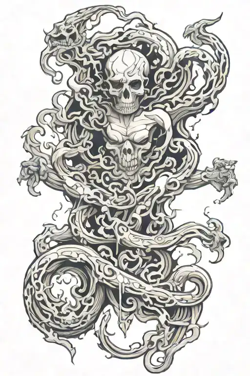 Dante inferno and the 7 layers of hell tattoo design idea