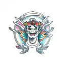 gypsy devil inside tattoo design idea