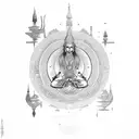 Aum Esotic tattoo design idea