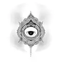 Third Eye Aum tattoo design idea