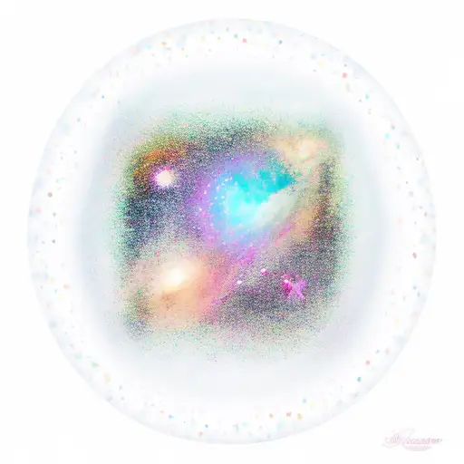 Galaxy-filled wine glass pouring stars into the universe tattoo design idea