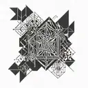 overlapping word "Vitale" tattoo design idea