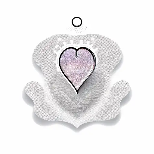 A heart-shaped phone with intricate patterns, symbolizing the love and connection between a phone assistant and their clients tattoo design idea