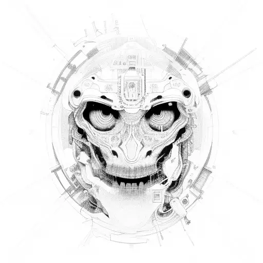 human consciousness tattoo design idea