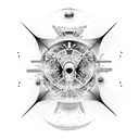  "journey to the unknown" which encompasses space and time, scared geometry and human consciousness  tattoo design idea