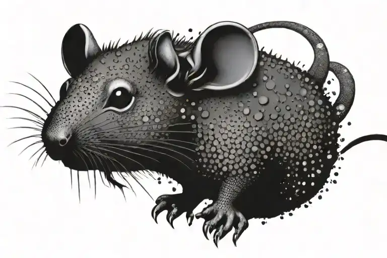 The rat is cute tattoo design idea