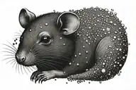 The rat is cute girl tattoo design idea
