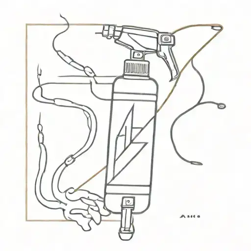 AJAX Spray and wipe bottle with arms and legs  tattoo design idea