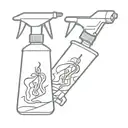 AJAX Spray and wipe bottle with arms and legs  tattoo design idea