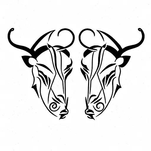 taurus and scorpio tattoo design idea