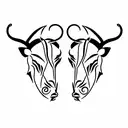 taurus and scorpio tattoo design idea