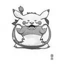 snorlax benchpressing tattoo design idea