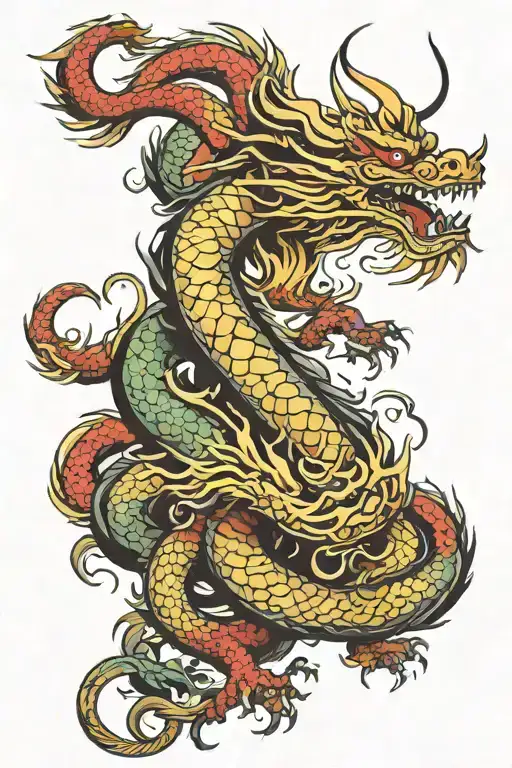 chinese dragon tattoo design idea