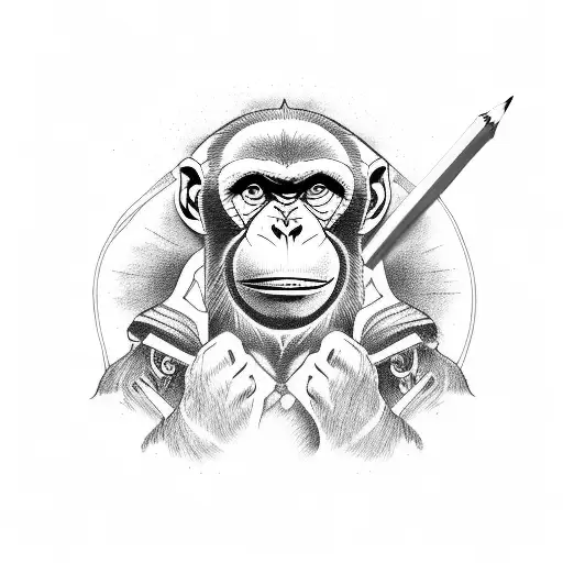 monkey  tattoo design idea