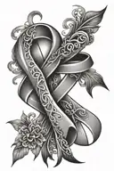 multiple sclerosis awareness ribbons tattoo design idea